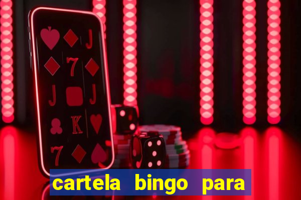 cartela bingo para cha de cozinha imprimir gratis